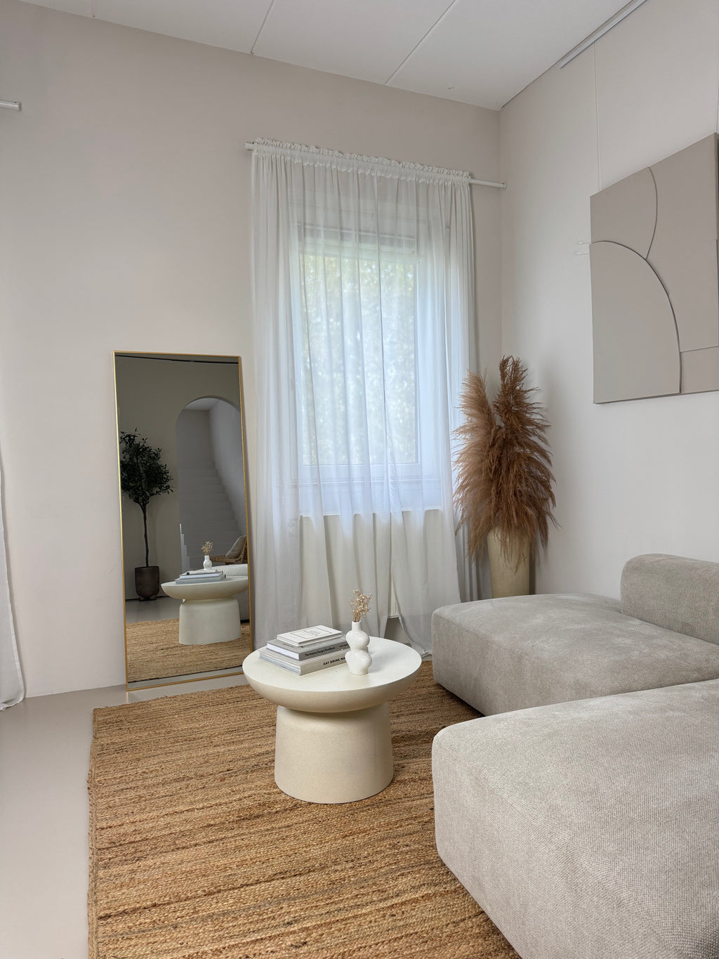 Rechthoekige spiegel goud 160×60 cm – ophangbaar, leunend of staand met standaard