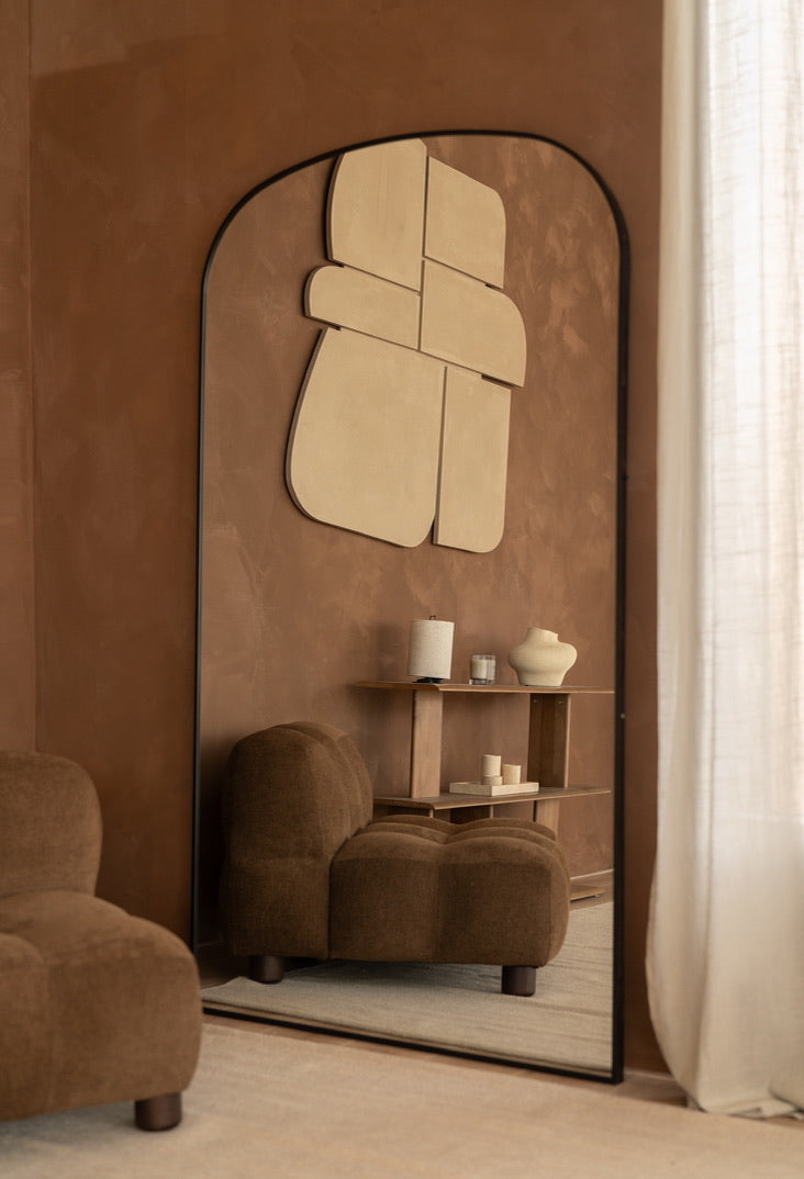 NOIRÉ Boogspiegel Zwart – 180x100 cm