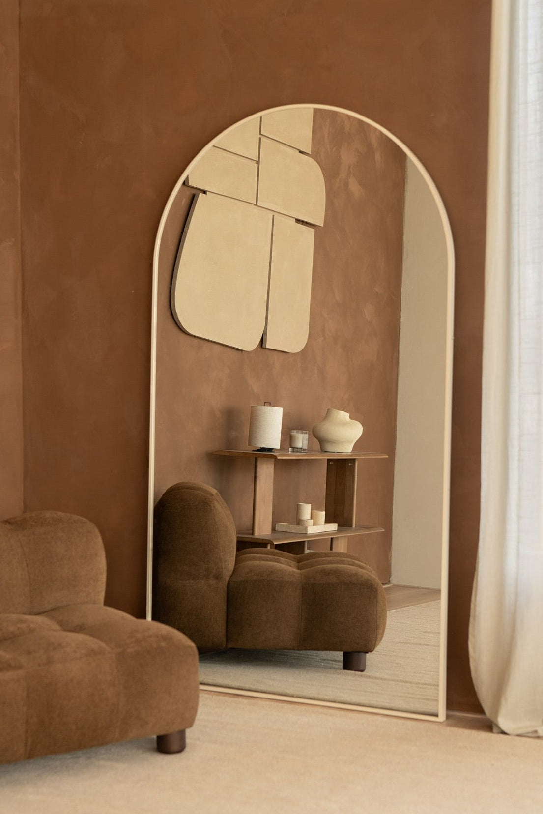 ARCO Boogspiegel Beige – 180x100 cm