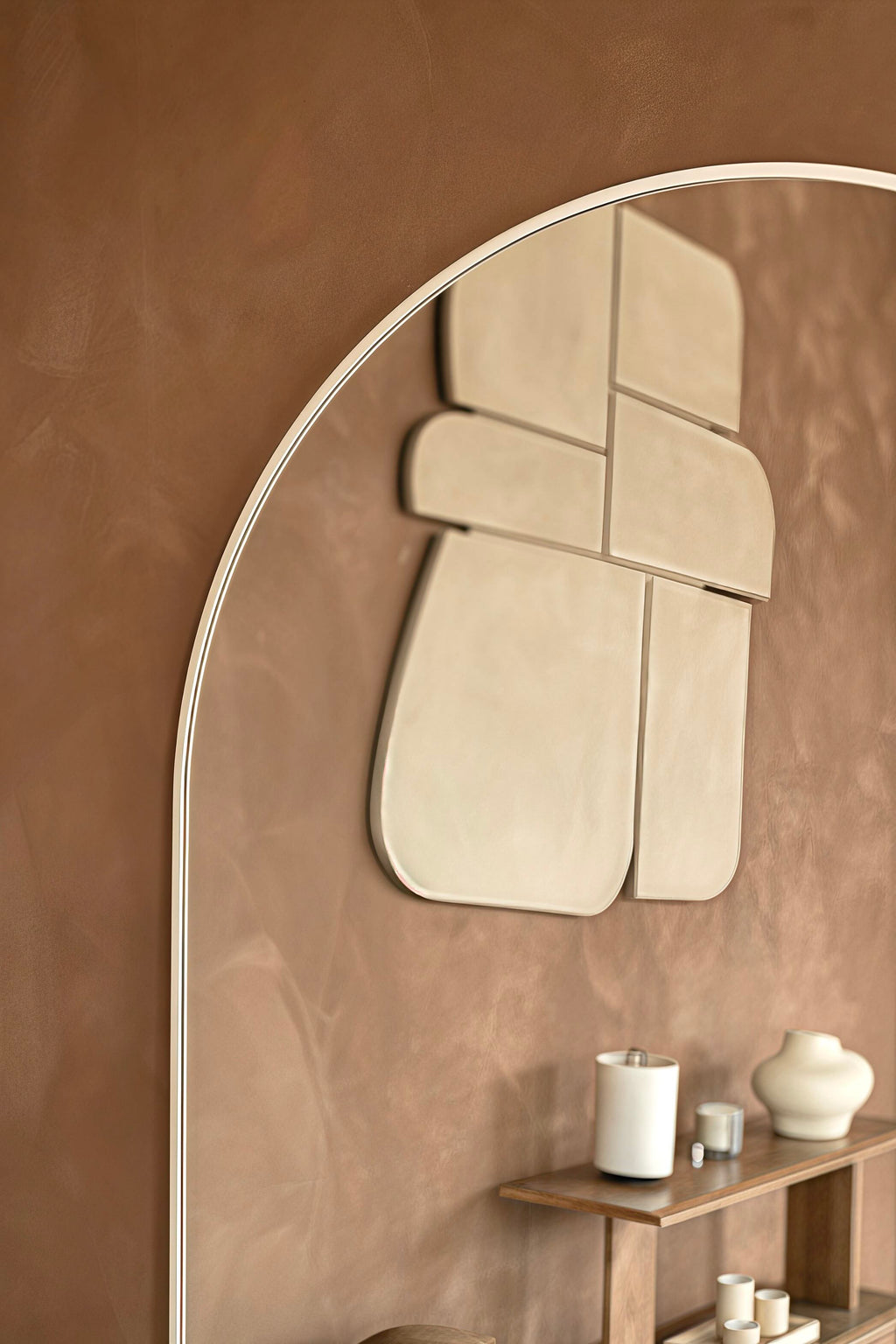 Beige Boogspiegel 180x100 cm | Arch Mirror Beige – OLSA