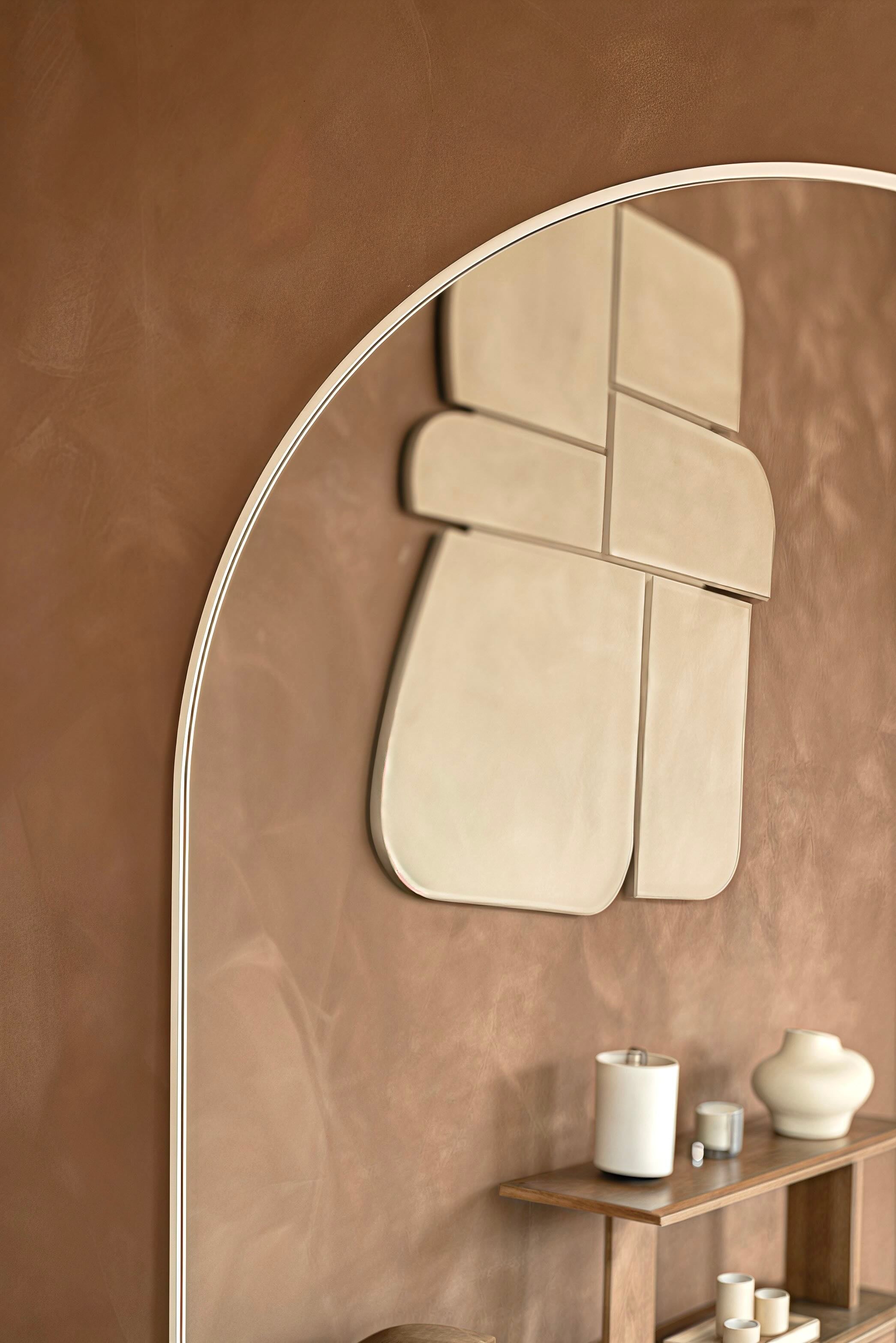 Beige Boogspiegel 180x100 cm | Arch Mirror Beige – OLSA