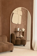 Beige Boogspiegel 180x100 cm | Arch Mirror Beige – OLSA