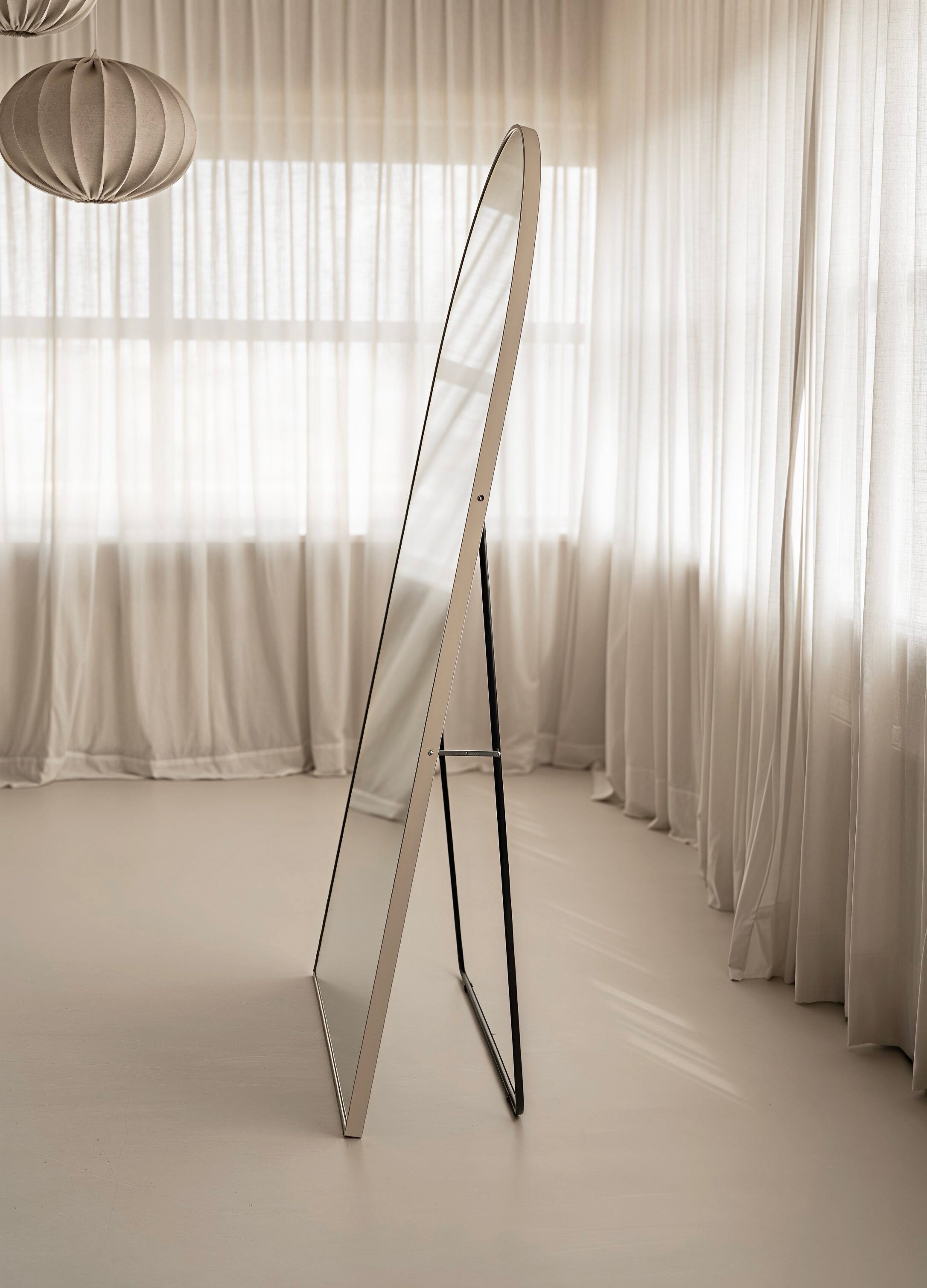 Beige Boogspiegel 180x100 cm | Arch Mirror Beige – OLSA