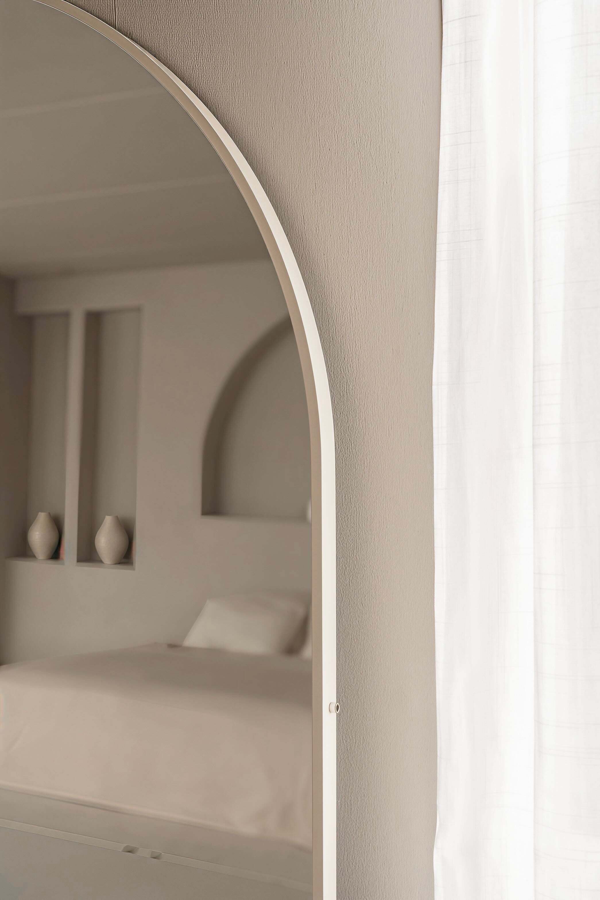 Beige Boogspiegel 180x100 cm | Arch Mirror Beige – OLSA